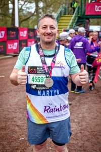 Martyn after completing London Marathon